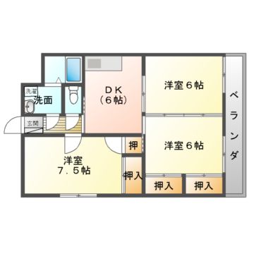 宇和島市伊吹町のマンションの間取り