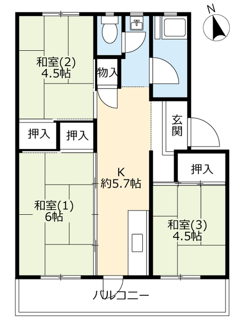 ＵＲ有野の間取り