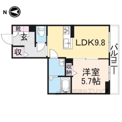 シャーメゾン王寺駅前の間取り