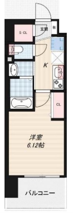 東大阪市足代北のマンションの間取り