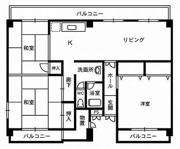 港人（みなと）11番館の間取り