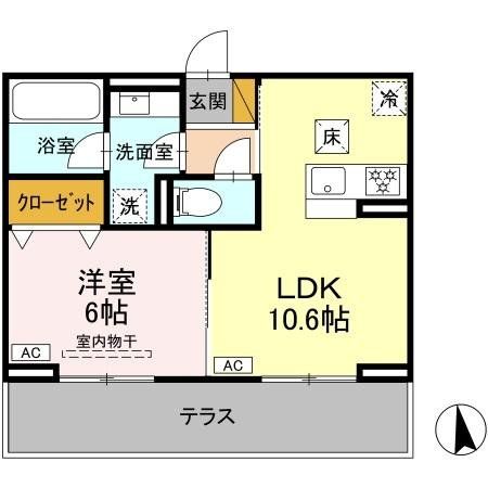 松戸市小金原のアパートの間取り