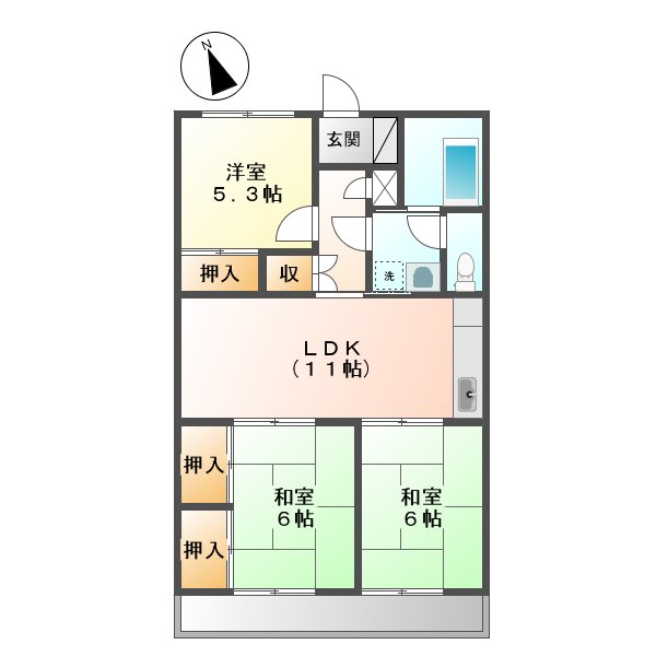 ヴィザージュ南小倉の間取り