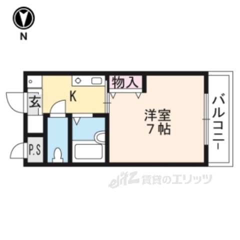 大津市平津のマンションの間取り