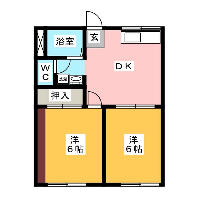 【サンモール月の輪Ｂの間取り】