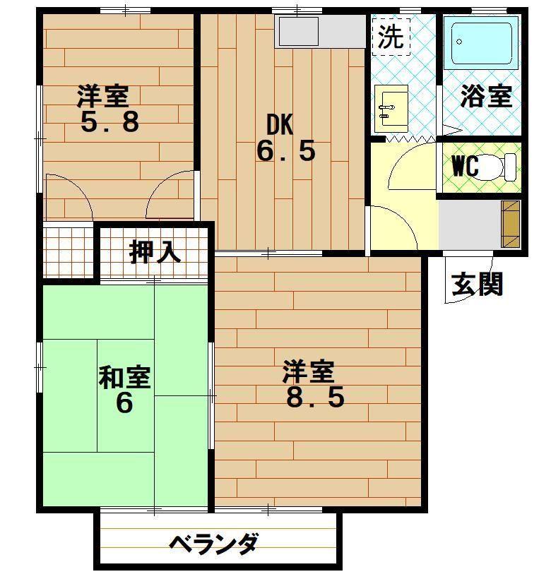 第二フレグランス由宇崎の間取り