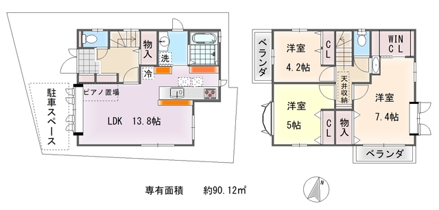 下鴨宮崎町貸家の間取り