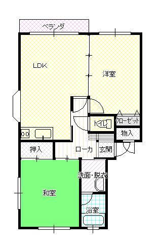 山形市前田町のアパートの間取り