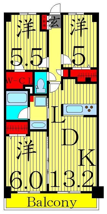 【サンパレス綾瀬の間取り】