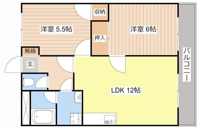 湖南市三雲のマンションの間取り