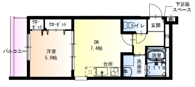 フジパレス伊丹北本町II番館の間取り