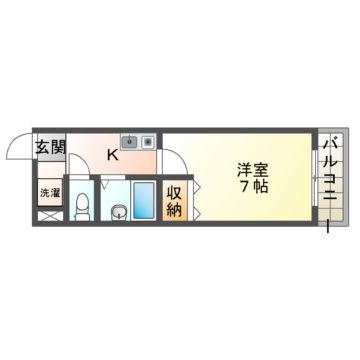 城陽市枇杷庄のマンションの間取り