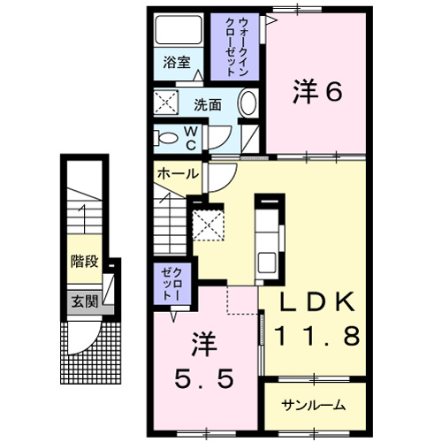 チェリー　ミル　Ｆの間取り