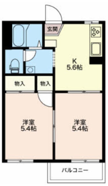 富士宮市田中町のアパートの間取り