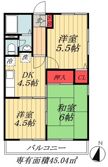 ラフォーレ北方の間取り