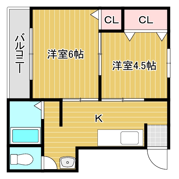 豊中市大島町のマンションの間取り