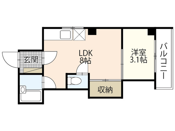 広島市中区榎町のマンションの間取り