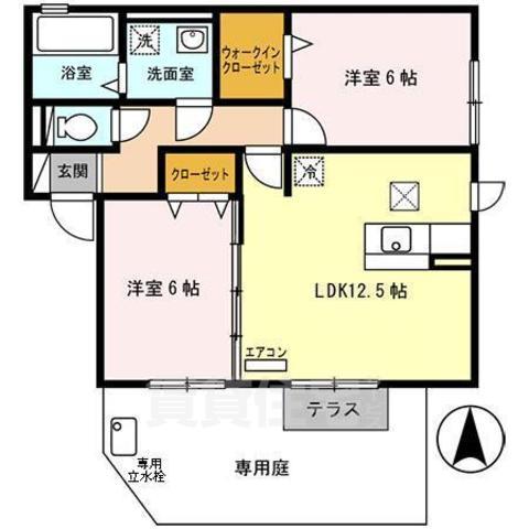 北葛城郡王寺町本町のアパートの間取り