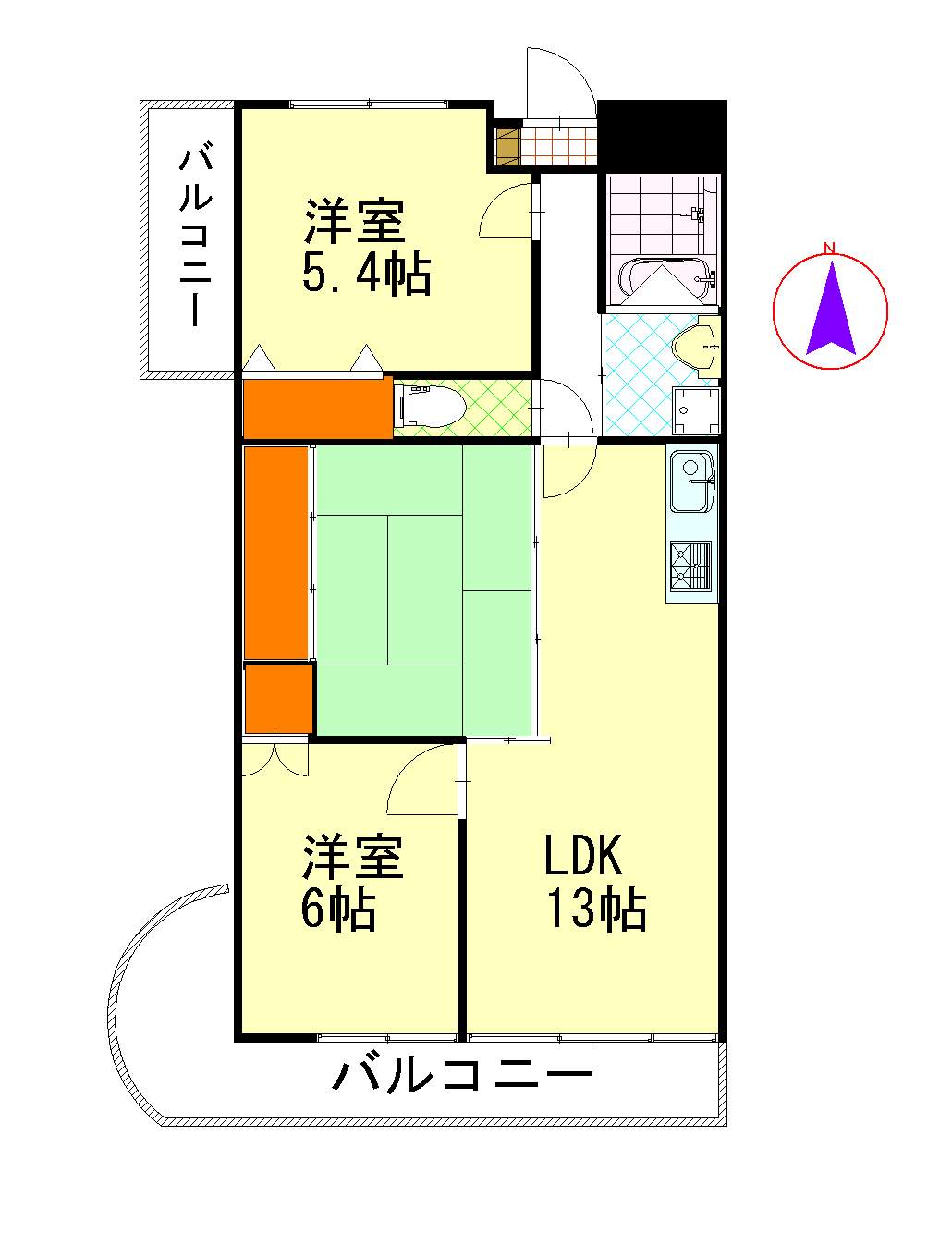 テレスハラの間取り