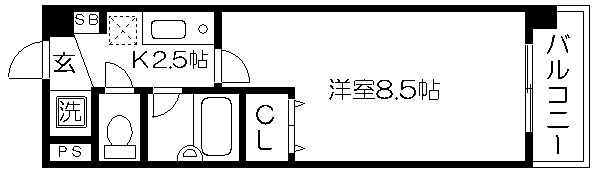 クレアーレ武者小路の間取り