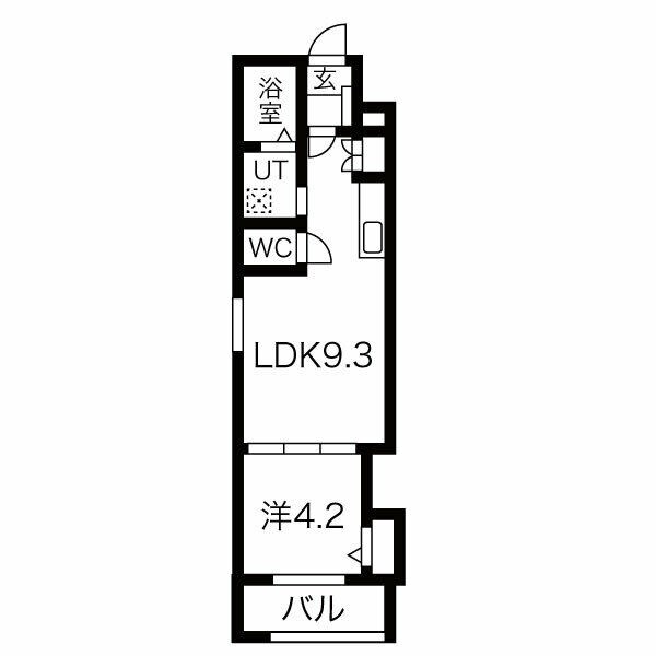 名古屋市西区稲生町のアパートの間取り