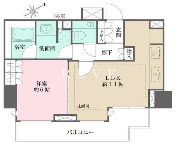 文京区小石川のマンションの間取り