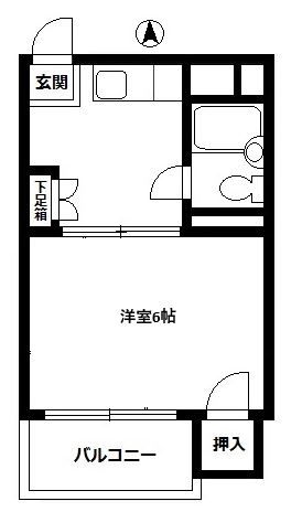 福岡市中央区大手門のマンションの間取り