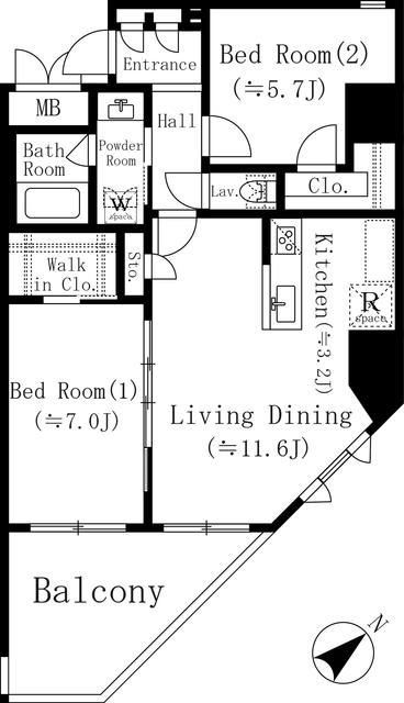 堀之内マンションの間取り