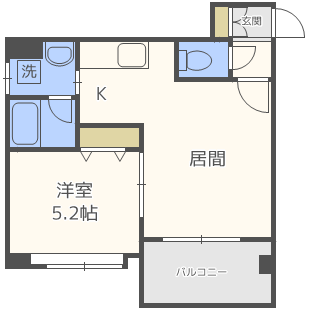 札幌市北区北三十六条西のマンションの間取り