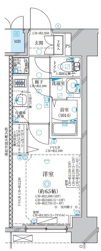 ディアレイシャス名古屋太閤通の間取り