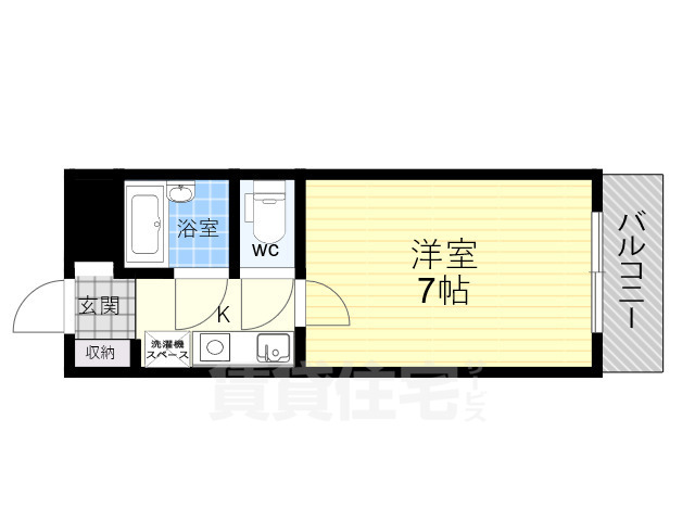 奈良市秋篠新町のマンションの間取り