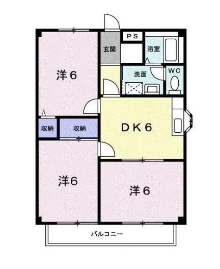 八千代市ゆりのき台のアパートの間取り