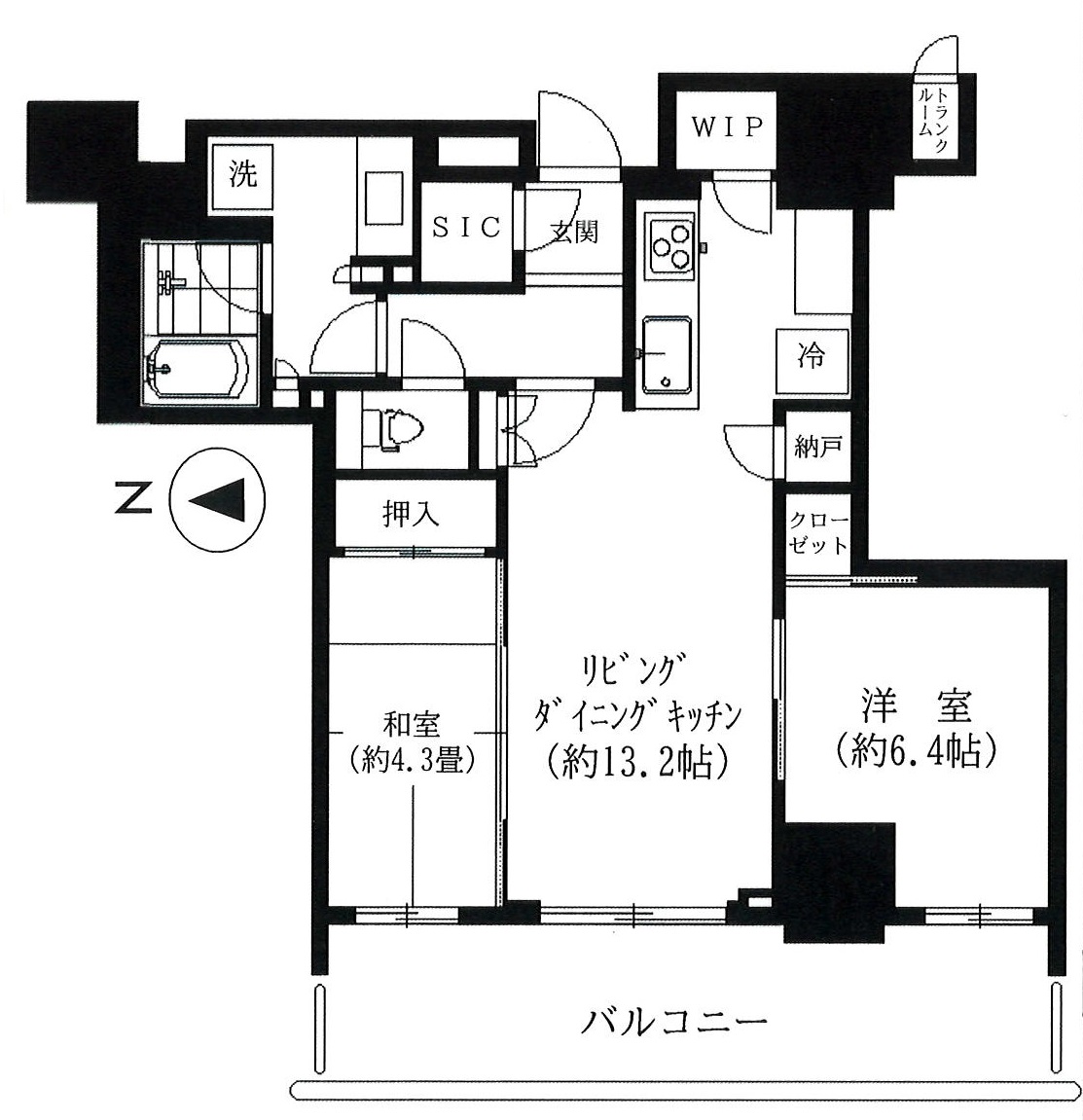 Brillia　Tower上野池之端の間取り