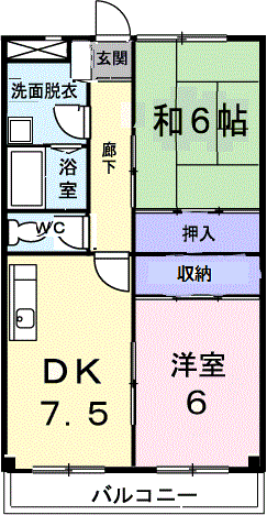 メルベーユI号館の間取り