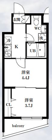 シャッツ高円寺の間取り