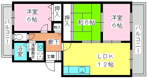 ドミール香椎の間取り