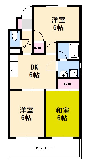 広島市西区天満町のマンションの間取り