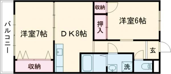 リバーハイツの間取り写真