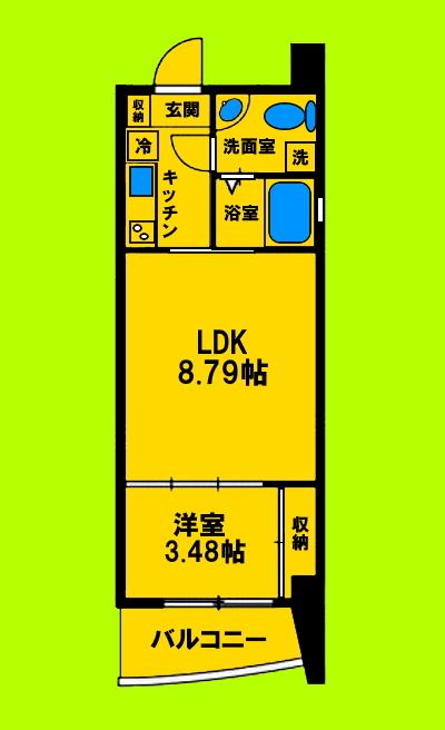 地下鉄御堂筋線 江坂駅 徒歩3分 15階建 築20年の間取り写真
