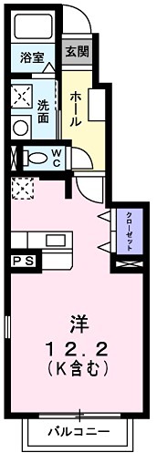 ＪＲ五日市線 武蔵引田駅 徒歩17分 2階建 築18年の間取り写真
