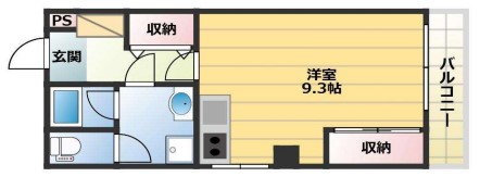 地下鉄谷町線 谷町九丁目駅 徒歩5分 7階建 築29年の間取り写真