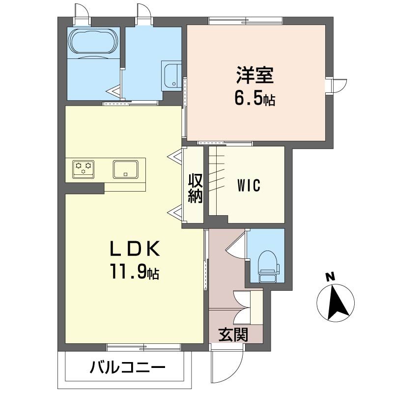 ＪＲ中央線 甲府駅 2階建 築11年の間取り写真