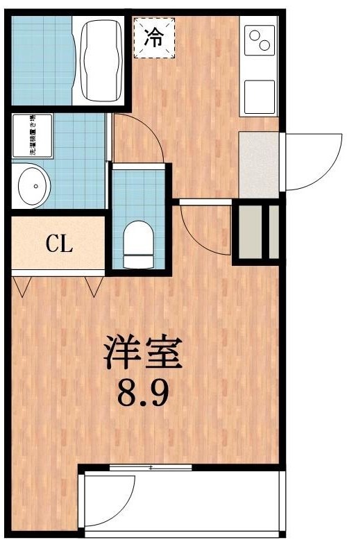 近鉄南大阪線 針中野駅 徒歩9分 3階建 築8年の間取り写真