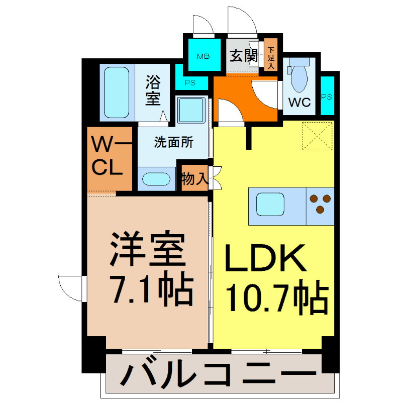 プレサンス鶴舞公園WESTの間取り写真
