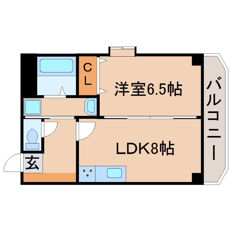阪急神戸線 西宮北口駅 徒歩11分 3階建 築37年の間取り写真