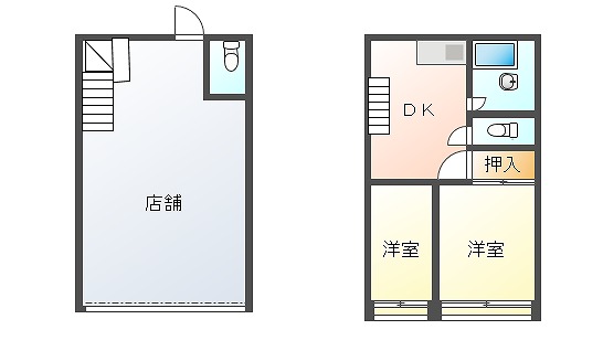 倉敷市児島下の町のアパートの間取り