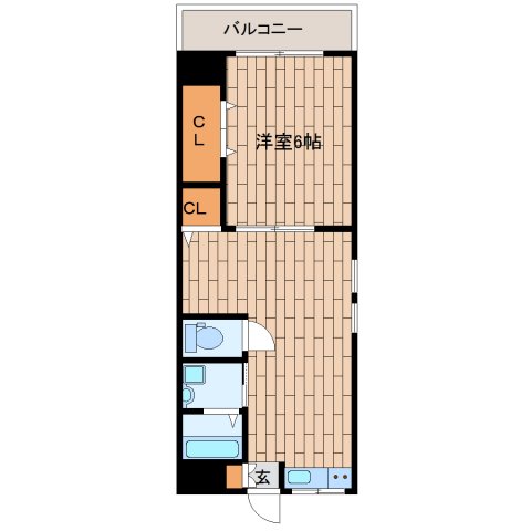 大阪市平野区瓜破のマンションの間取り