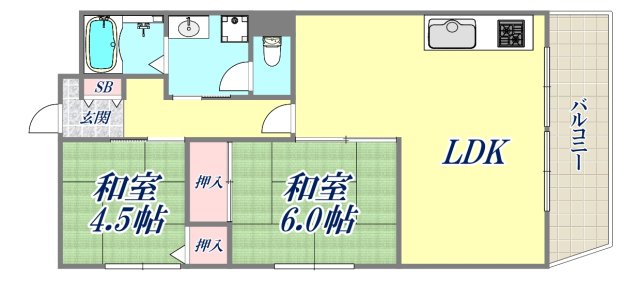 芦屋東山アーバンライフの間取り