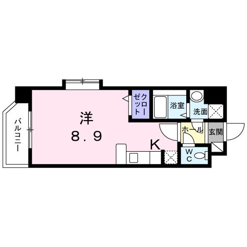 鹿児島市東谷山のマンションの間取り