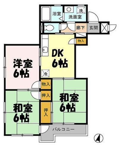 蓮田市東のマンションの間取り